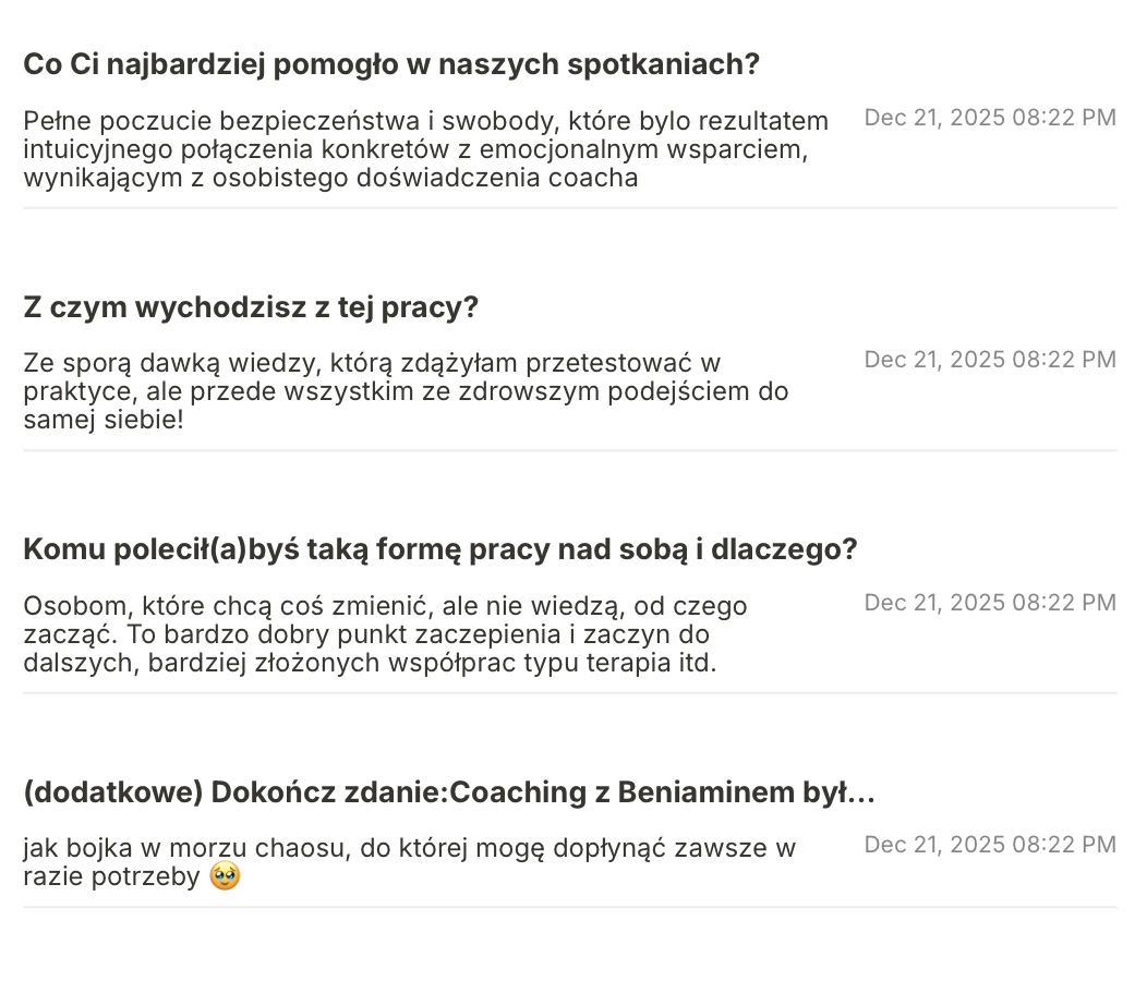 Opinia z formularza